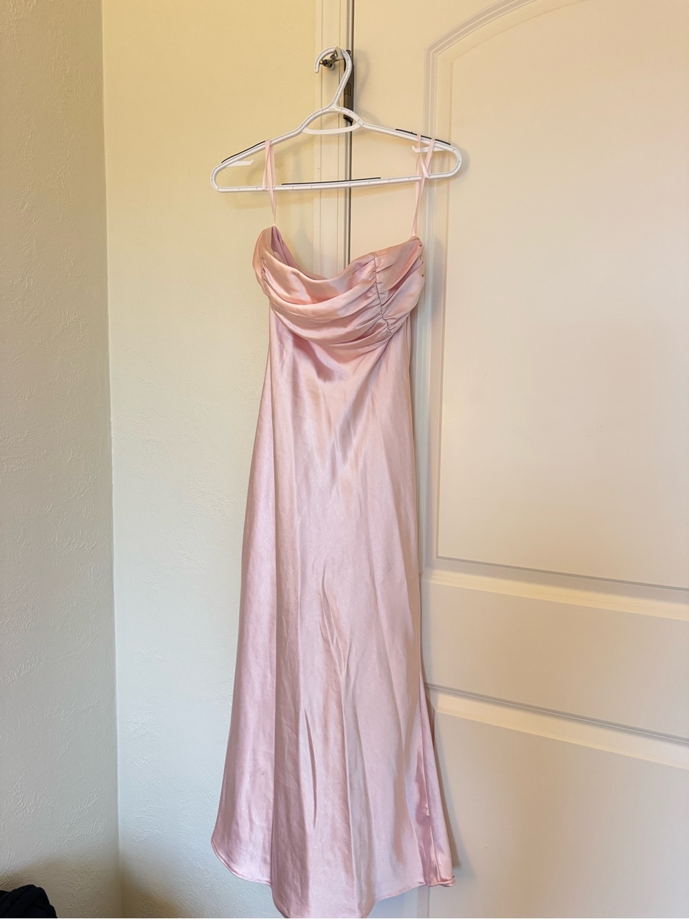 Selfie Leslie Pink Strapless Formal Midi Dress